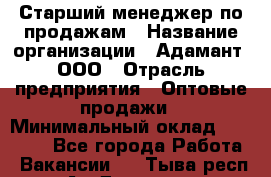 Старший менеджер по продажам › Название организации ­ Адамант, ООО › Отрасль предприятия ­ Оптовые продажи › Минимальный оклад ­ 80 000 - Все города Работа » Вакансии   . Тыва респ.,Ак-Довурак г.